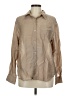 Assorted Brands Metallic Tan Long Sleeve Button-Down Shirt Size M - photo 1