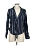 Rails Stripes Blue Long Sleeve Blouse Size M - photo 1