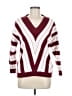 Prettygarden Chevron-herringbone Burgundy Pullover Sweater Size M - photo 1