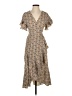 Max Studio Paisley Tan Casual Dress Size S - photo 1