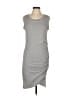 VICI Solid Gray Casual Dress Size L - photo 1