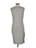 VICI Solid Gray Casual Dress Size L - photo 2