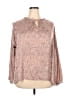 Left Coast by Dolan 100% Polyester Animal Print Pink Long Sleeve Blouse Size 2X - photo 1