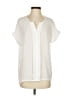 Saks Fifth Avenue 100% Polyester Ivory Short Sleeve Blouse Size S - photo 1