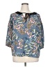 Disney LC Lauren Conrad 100% Polyester Blue 3/4 Sleeve Blouse Size XL - photo 1