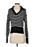 Great Plains Stripes Black Pullover Sweater Size 4 - photo 1