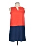 Monteau 100% Polyester Color Block Orange Casual Dress Size M - photo 1