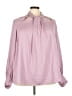 ELOQUII 100% Polyester Purple Long Sleeve Blouse Size 30 - photo 1