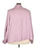 ELOQUII 100% Polyester Purple Long Sleeve Blouse Size 30 - photo 2