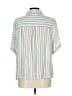Cato Stripes Blue Short Sleeve Blouse Size L - photo 2