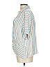 Cato Stripes Blue Short Sleeve Blouse Size L - photo 5