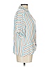 Cato Stripes Blue Short Sleeve Blouse Size L - photo 4