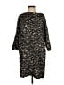 H By Halston 100% Polyester Animal Print Black Casual Dress Size S - photo 1