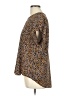 &.Layered 100% Polyester Animal Print Brown Short Sleeve Blouse Size L - photo 5