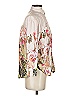 By Anthropologie 100% Polyester Floral Ivory 3/4 Sleeve Blouse Size XXS - photo 4