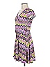 Snap Chevron-herringbone Purple Cocktail Dress Size M - photo 5