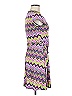 Snap Chevron-herringbone Purple Cocktail Dress Size M - photo 4