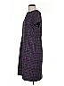 Eliza J Plaid Purple Casual Dress Size M - photo 5