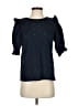 CeCe 100% Cotton Blue Short Sleeve Blouse Size S - photo 1