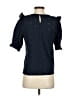 CeCe 100% Cotton Blue Short Sleeve Blouse Size S - photo 2