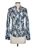 BCBGMAXAZRIA 100% Cotton Print Blue Long Sleeve Blouse Size XS - photo 1