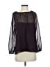 Point Sur 100% Polyester Black Long Sleeve Blouse Size S - photo 1