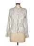 Rails Stripes Ivory Long Sleeve Blouse Size L - photo 1
