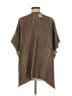 Top It Off 100% Viscose Brown Tan Poncho One size (estimated) - photo 2