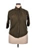 Chaps 100% Cotton Brown 3/4 Sleeve Button-Down Shirt Size 2X - photo 1