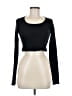 Topshop 100% Cotton Black Long Sleeve Top Size 6 - photo 1