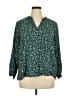 Stitch Fix Green 3/4 Sleeve Blouse Size 0X (estimated) - photo 1