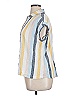 Terra & Sky Stripes Yellow Sleeveless Button-Down Shirt Size 0X - photo 5
