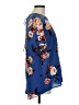Staccato 100% Polyester Floral Blue Short Sleeve Blouse Size M - photo 4