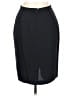 Bloomingdale's 100% Polyester Solid Black Casual Skirt Size 10 - photo 2