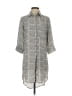 BKE 100% Polyester Gray 3/4 Sleeve Blouse Size S - photo 1