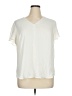 Ann Taylor 100% Polyester Ivory Short Sleeve Blouse Size XL - photo 1