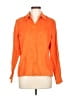 Canyon Road 100% Polyester Orange Long Sleeve Blouse Size L - photo 1