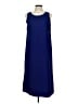 Positive Attitude 100% Polyester Solid Blue Casual Dress Size 8 - photo 1