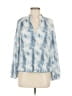 Saylor 100% Polyester Blue Long Sleeve Blouse Size M - photo 1
