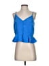 River Island 100% Polyester Blue Sleeveless Blouse Size 10 (petite) - photo 1