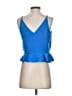 River Island 100% Polyester Blue Sleeveless Blouse Size 10 (petite) - photo 2