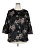 JM Collection 100% Polyester Floral Black Blazer Size 2X (estimated) - photo 1
