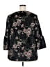 JM Collection 100% Polyester Floral Black Blazer Size 2X (estimated) - photo 2