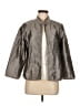 Chico's 100% Polyester Metallic Silver Jacket Size Med (1) - photo 1