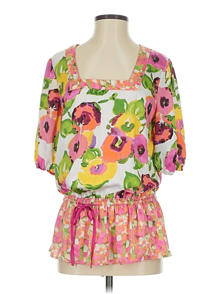 Pre-owned Apostrophe 3/4 Sleeve Blouse In Pink