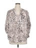 Torrid 100% Polyester Animal Print Brown 3/4 Sleeve Blouse Size 1X Plus (1) - photo 1