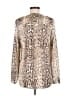 Daniel Rainn 100% Polyester Animal Print Ivory Long Sleeve Blouse Size M - photo 2