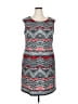 Phase Seven Chevron-herringbone Gray Cocktail Dress Size 18 - photo 1