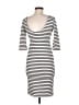 red clover Stripes White Casual Dress Size M - photo 2