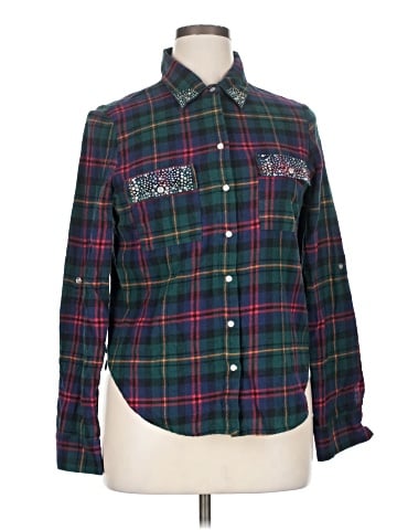 Living Doll Long Sleeve Button-Down Shirt (view 1)